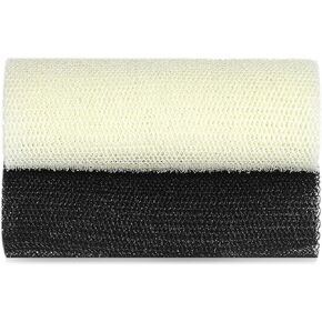JASSINS African Exfoliating Net, African Sponge Net,Body Exfoliating Long Net Shower Body Scrubber Back Scrubber Skin Smoother (4 Pieces)