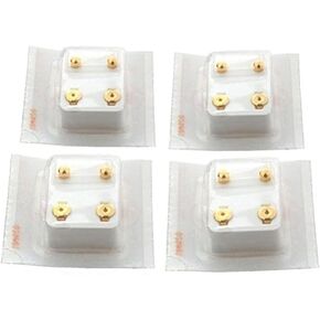Set Of 4 Pairs 24k Gold Earrings Plated Ball Stud Piercing Jewelry