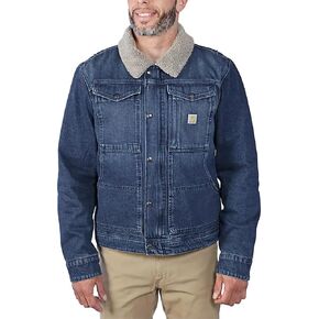 Carhartt Men's Relaxed Fit Denim Sherpa-Lined Jacket