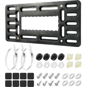 License Plate Holder,Front License Plate Holder,Car Accessories License Plate Bracket,Car Plate Holder,License Plate Covers with Anti Theft Stainless Steel Screw Bolt Caps,Fit Car