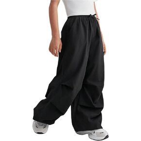 Floerns Girl's Drawstring Waist Jogger Pants Active Running Wide Leg Pants