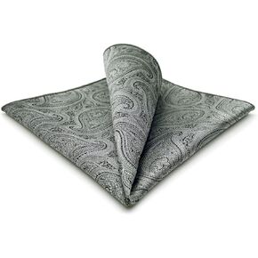 S&W SHLAX&WING Mens Pocket Square Paisley Multicolor Large for Business Wedding