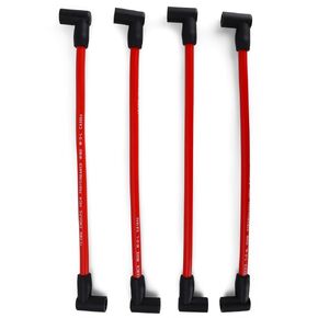 4pcs Marine Spark Plug Wires for Johnson Evinrude 90 115 HP, Outboard Engines, OE Replacement 18-8839 9-28092, 10mm lead Wire Spark Plug Premium Ignition Spark Plug Wires, Red