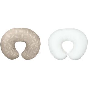 Boppy Organic Original Support Nursing Pillow, Green Little Leaves, Ergonomic Breastfeeding, Bottle Feeding, Bonding, 100% Organic Cotton, Hypoallergenic Fill, Machine Washable