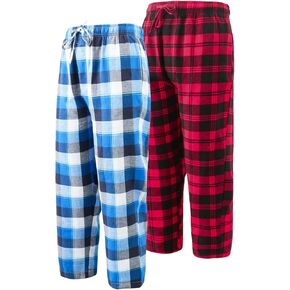 Big Boys Pajamas Pants 100% Cotton Plaid Pajama Lounge Bottoms Size 8 10 12 14 16