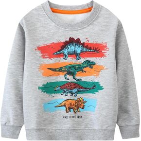 Toddler Boy Cotton Crewneck Long Sleeve Sweatshirt Christmas Clothing 2-7T