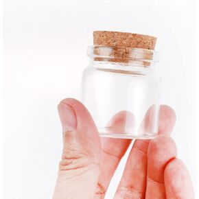 16pcs 25ml Small Glass Bottles with Cork Stoppers,Potion Jar,Witchcraft Empty Bottles.