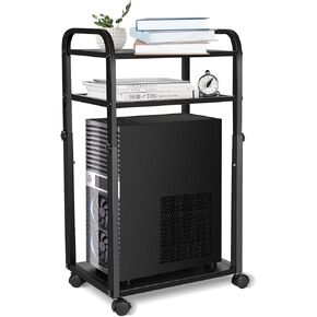 حامل برج الكمبيوتر بارتفاع قابل للتعديل، حامل كمبيوتر شخصي مع عجلات قفل، حامل برج كمبيوتر تحت المكتب لملحقات الألعاب المنزلية والمكتبية، يناسب معظم أجهزة الكمبيوتر (3 طبقات) in Kuwait