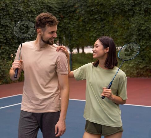 Senston - مجموعة مضارب كرة الريشة عالية الجودة للاعبين من ألياف الكربون - بما في ذلك حقيبة كرة الريشة/2 مضارب/2 مقبض in Kuwait