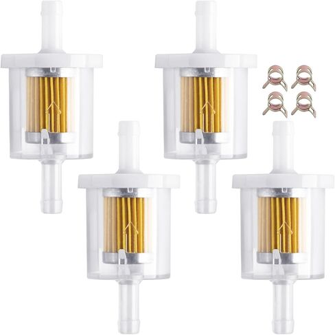 CHANGE MOORE Gas Inline Fuel Filters Compatible with Kawasaki Kohler Briggs & Stratton John 1/4 inch(6 Pcs with 6 Clamps) in Saudi Arabia
