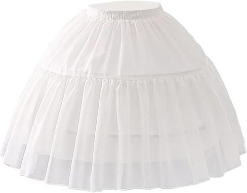 لوليتا كرينولين ثوب نسائي نسائي بنات شيفون أبيض 2 أطواق ثوب نسائي قصير ياباني كوسبلاي كريونلاين حفلة موسيقية ثوب نسائي تنورة داخلية in Kuwait