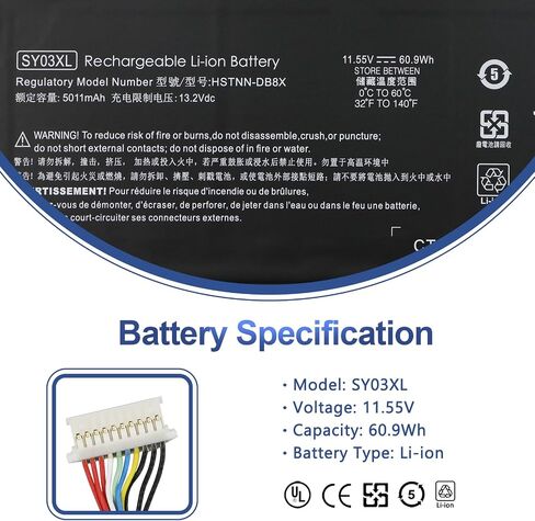 ANTIEE RE03XL Laptop Battery for HP ProBook 430 440 445 450 455R G6 430 440 445 450 G7 ZHAN 66 Pro 13 G2 14 G2 14 G3 15 G2 Series L32656-002 L32656-005 L32407-2C1 L32407-541 L32407-AC1 HSTNN-OB1C in Saudi Arabia