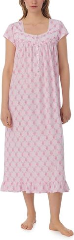 Eileen West Women's Cotton Knit Cap Sleeve Waltz Gown in Saudi Arabia