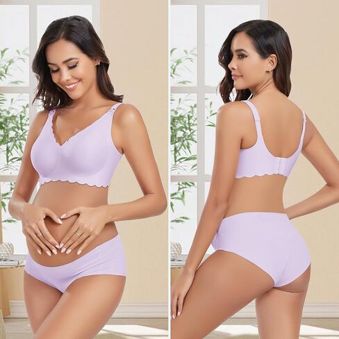 3 Pack Nursing Bras for Breastfeeding Seamless Wireless Maternity Bras for Pregnancy Soft Sleep Breastfeeding Bra in Saudi Arabia