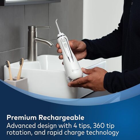 منظف ​​الأسنان الاحترافي اللاسلكي من Waterpik ION، قابل لإعادة الشحن والمحمول، أبيض، عدد 1 in Kuwait