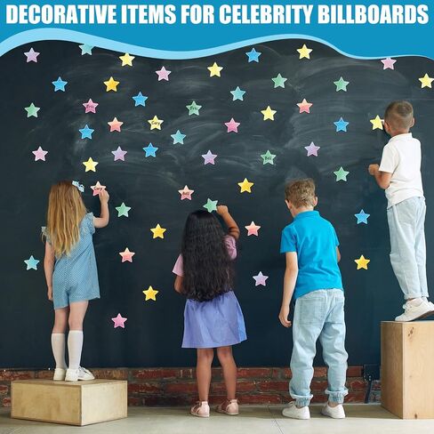 Geyee 108 Pcs Star Cutouts Watercolor Paper Star Cut Outs Assorted Color Star Die Cuts with Glue Points for Kids Teacher Student DIY Craft Projects Back to School Bulletin Board Decorations in Saudi Arabia