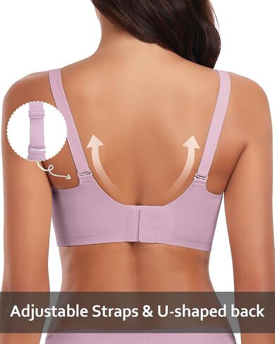 WOWENY Scalloped Wireless Bras for Women No Underwire Push Up Bra Soft Comfort Seamless Full Coverage Bralettes Everyday Bra in Saudi Arabia