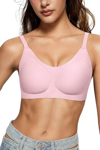 Vertvie Women's Seamless Wireless Bras No Underwire Smooth U Push Up Bra Full Coverage Bralettes Everyday Comfort T-Shirt Bra in Saudi Arabia