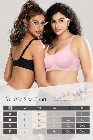 Vertvie Women's Seamless Wireless Bras No Underwire Smooth U Push Up Bra Full Coverage Bralettes Everyday Comfort T-Shirt Bra in Saudi Arabia