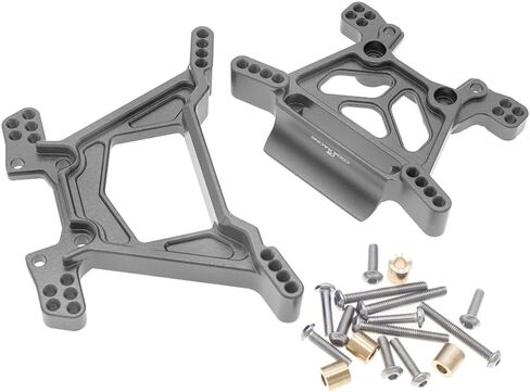 برج الصدمات الأمامي والخلفي من سبيكة CODA RACING RC لسيارة Traxxas 1/10 4WD Rustler 4X4(VXL)، Hoss(VXL)-يستبدل الجزء 6738 6739 in Kuwait
