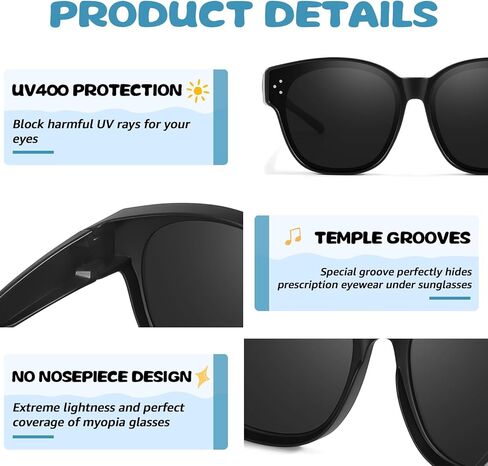 نظارات شمسية مستقطبة للأطفال من LVIOE تناسب أكثر من نظارات طبية للأعمار من 6 إلى 15 عامًا للفتيات والأولاد، ظلال مرنة للحماية من الأشعة فوق البنفسجية LS8152-3 in Kuwait