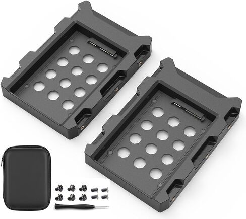 DecorStat 2.5'' SSD SATA to 3.5'' Hard Drive Adapter SSD Mounting Bracket Kit 1 Pack Internal SSD Desktop Adapter Hard Disk Drive Mounting Bracket Tray Case HDD Cage SSD Caddy Holder Converter for PC in Kuwait