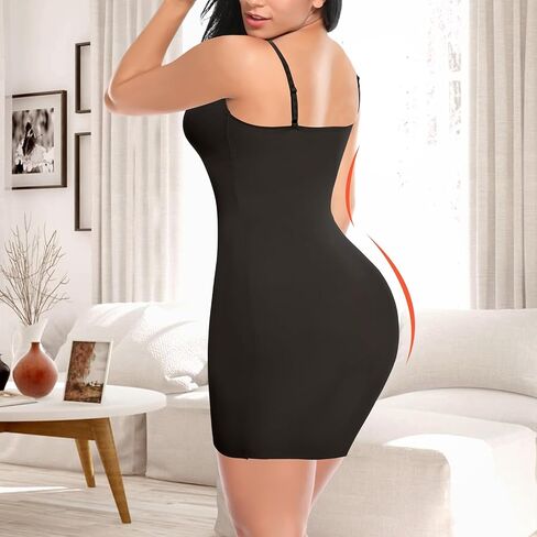 Shapewear Slips for Under Dresses, Full Slip Dress for Women Tummy Control Body Shaper Seamless Shaping Dress in Kuwait