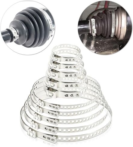 10PCS Universal CV Joint Axle Boot Clamp - Inner Tie Rod Boot Clamp,Stainless Steel Adjustable Drive Shaft Joint Kit for Car in Saudi Arabia