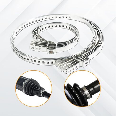 10PCS Universal CV Joint Axle Boot Clamp - Inner Tie Rod Boot Clamp,Stainless Steel Adjustable Drive Shaft Joint Kit for Car in Saudi Arabia