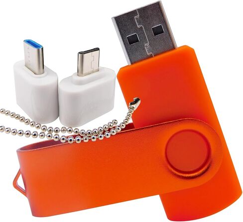 محركات أقراص فلاش USB ذات سعة صغيرة، محركات أقراص إبهامية مع 1 OTG (Micro USB) ومحول واحد من النوع C (USB-C) للهاتف المحمول (وردي 2 جيجابايت) in Kuwait