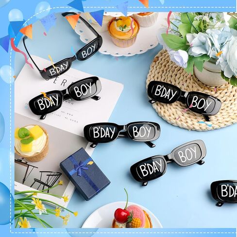 12 Pairs Birthday Glasses Birthday Sunglasses Funny Photo Props Sunglasses Birthday Novelty Sunglasses for Birthday in Kuwait