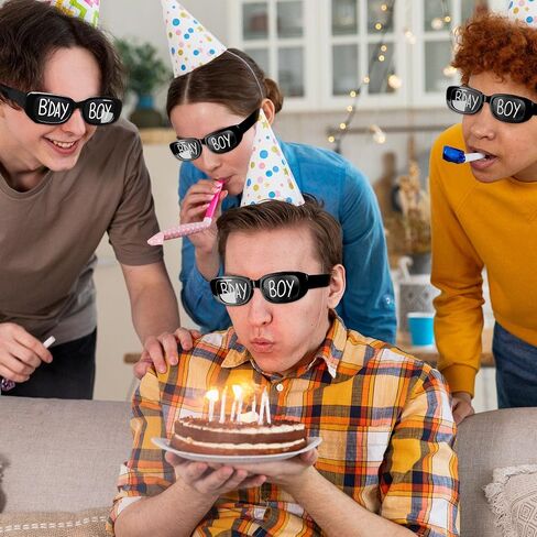 12 Pairs Birthday Glasses Birthday Sunglasses Funny Photo Props Sunglasses Birthday Novelty Sunglasses for Birthday in Kuwait