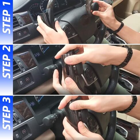 Steering Wheel Knob Spinner Universal Power Handle Ball Car Accessories Black in Saudi Arabia