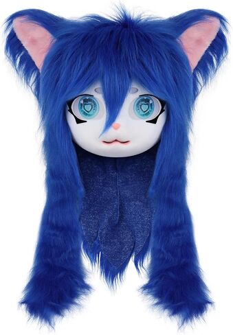 SMILETERNIT الحيوان رئيس القط Fursuit قطع قناع هالوين حفلة تنكرية تأثيري حلي الدعائم in Kuwait