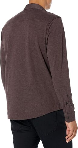 AG Adriano Goldschmied Men's Mason Classic Long Sleeve Button Up Shirt, Heather Charcoal/Blue Note in Saudi Arabia