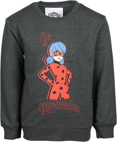 Miraculous Cat Noir Ladybug Girls French Terry Sweatshirt and Leggings Outfit Set Little Kid to Big Kid in Saudi Arabia