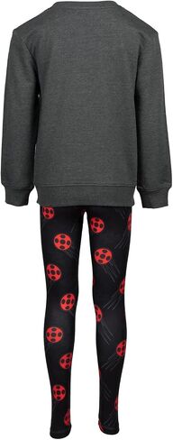 Miraculous Cat Noir Ladybug Girls French Terry Sweatshirt and Leggings Outfit Set Little Kid to Big Kid in Saudi Arabia