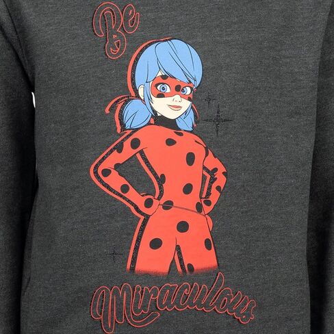 Miraculous Cat Noir Ladybug Girls French Terry Sweatshirt and Leggings Outfit Set Little Kid to Big Kid in Saudi Arabia