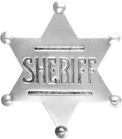 Sheriff Badges Deputy Children's Sheriff Badge Brooch Western Toy Sheriff Badge Brooch for Adults Boys Girls Party Costume Play Props D1-LJXHZ in Saudi Arabia