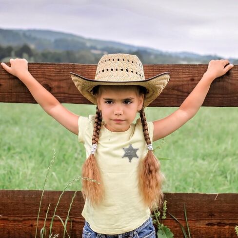 Sheriff Badges Deputy Children's Sheriff Badge Brooch Western Toy Sheriff Badge Brooch for Adults Boys Girls Party Costume Play Props D1-LJXHZ in Saudi Arabia