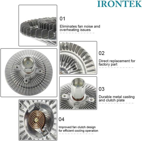 IRONTEK 2748 قابض مروحة تبريد المحرك يناسب 2002-2008 دودج رام 1500 3.7L 4.7L 5.9L قابض مروحة المبرد 52028789AE، 920-2230 in Saudi Arabia