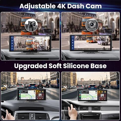 SANPTENT Portable Car Stereo Wireless Apple CarPlay & Android Auto, 7-Inch Full HD Touchscreen, Car Radio Audio Receiver Drive Screen, Drivemate, Rear Camera, Handsfree Voice Control, TF/USB/AUX Input in Kuwait