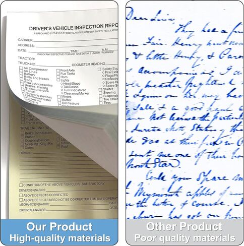 6 Pack Detailed Driver's Vehicle Inspection Report Book/Forms - 2 Part Carbonless 5.5" x 8.5" -Daily Pre Trip Inspection Reports - 50 Sets of Forms Per DVIR Book - Suitable for Drivers and Truckers in Saudi Arabia