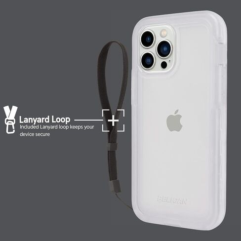 Pelican Shield Kevlar - iPhone 13 Pro Max Case/iPhone 12 Pro Max Case [21FT Military Grade Drop Protection] [Wireless Charging Compatible] Protective Cover with Belt Clip Holster Kickstand - Black in Kuwait
