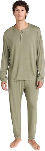 Eberjey Men's Henry Modal Long Sleeve PJ Set in Saudi Arabia