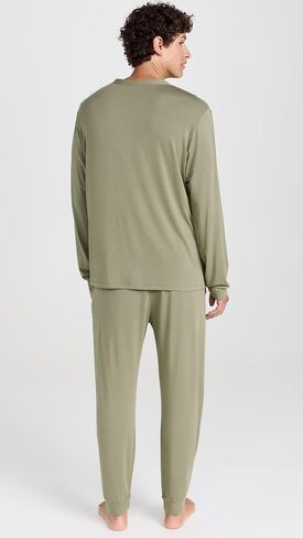 Eberjey Men's Henry Modal Long Sleeve PJ Set in Saudi Arabia