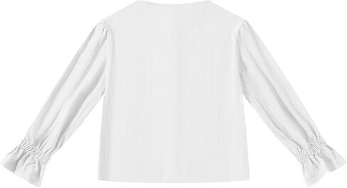 Boys Pirate Shirt Costume Kids Medieval Renaissance Costume Ruffled Long Sleeve Halloween Scottish Jacobite Tops in Kuwait