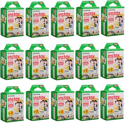 FUJIFILM INSTAX MINI Film 200 Sheets Bundle | For Instant Photos, Scrapbooks & Sharing | 200 Total Pictures for Instax Cameras in Saudi Arabia