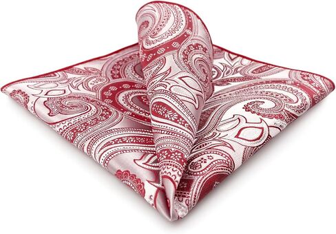 S&W SHLAX&WING Mens Pocket Square Paisley Multicolor Large for Business Wedding in Kuwait