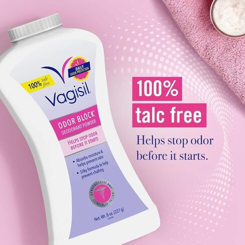Vagisil Deodorant Powder Talc-Free - 8 oz, Pack of 5 in Saudi Arabia
